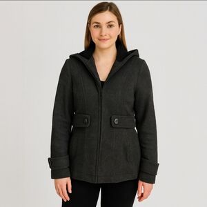 Covington Outerwear Gray Womens Peacoat Sz Sm